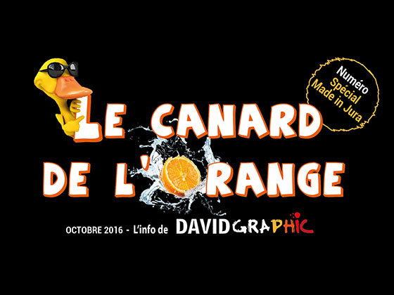 La couverture du journal David Graphic, Le Canard de l'Orange numéro spécial Made in Jura