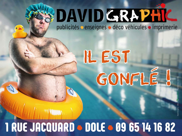 Campagne 4x3 David Graphic 2018, avec un éléphant.